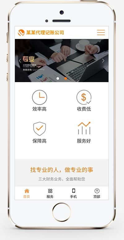 自适应手机版 响应式代理记账财政咨询服务类网站织梦模板 html5财务会计类网站模板下载